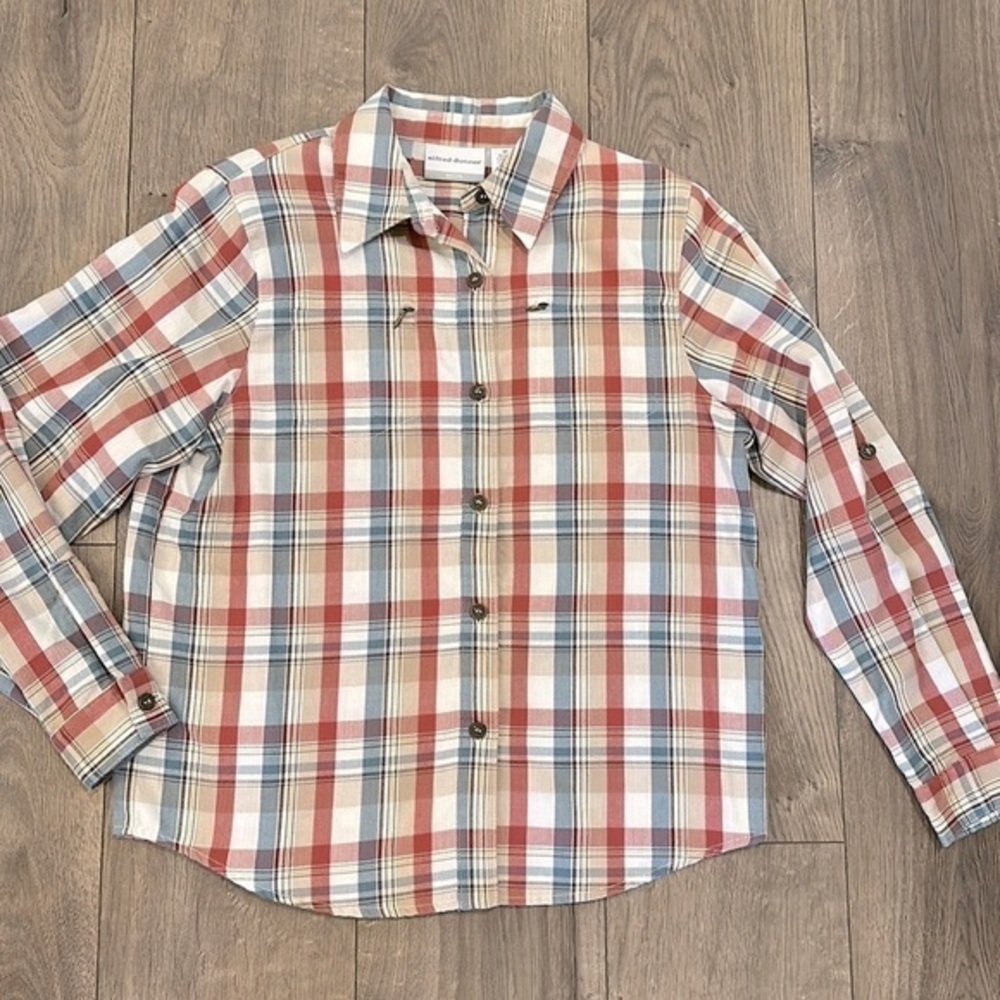 Alfred Dunner plaid button down shirt